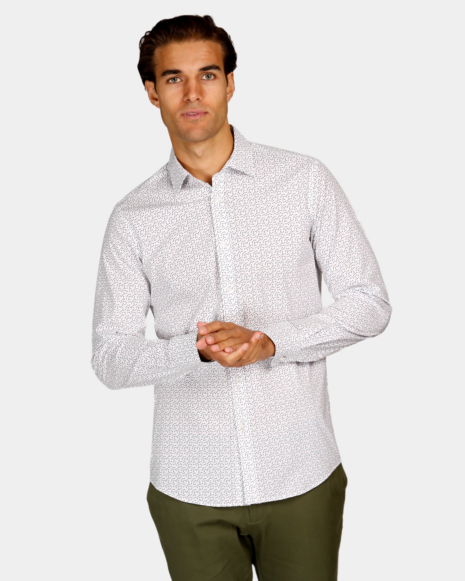 Abstract Print Reg Fit Business Shirt