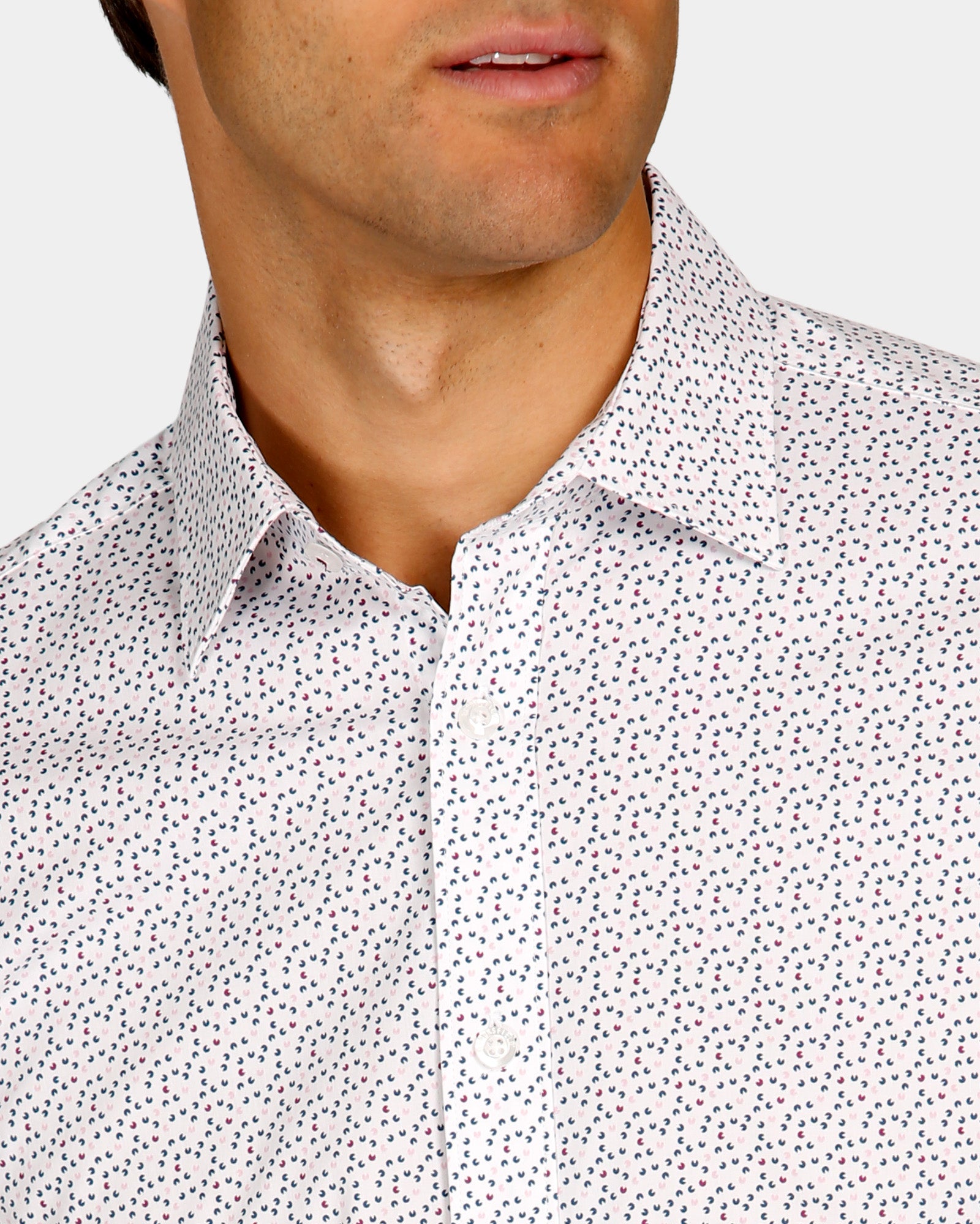 Abstract Print Reg Fit Business Shirt