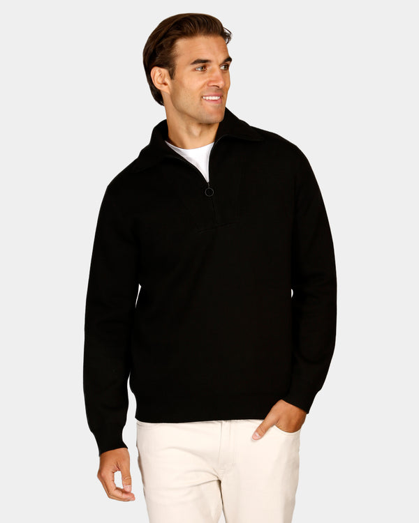 HALF ZIP-UP COLLAR SWEATER