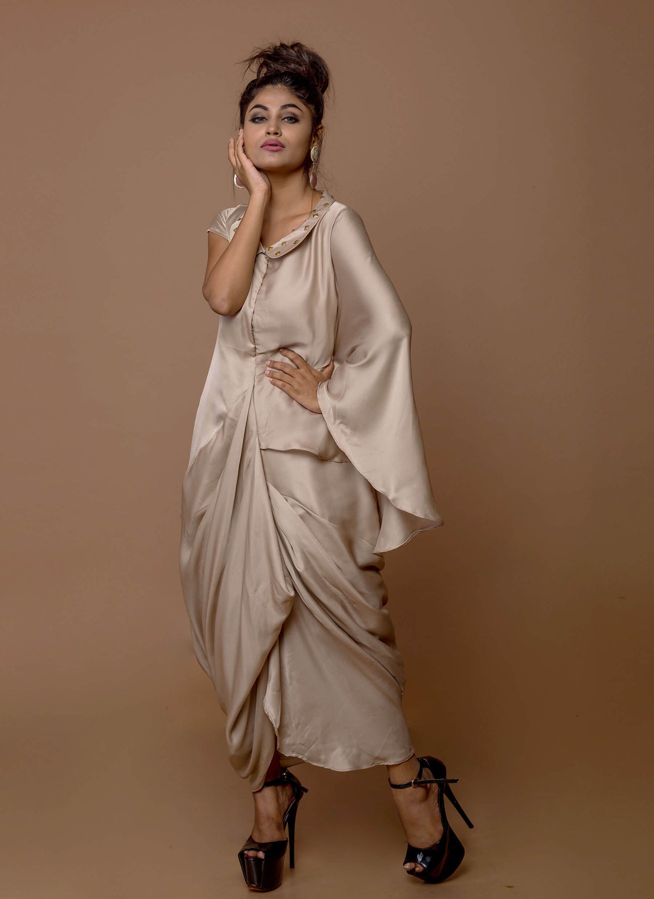 Buy Indo-Western Drape Dress Online 