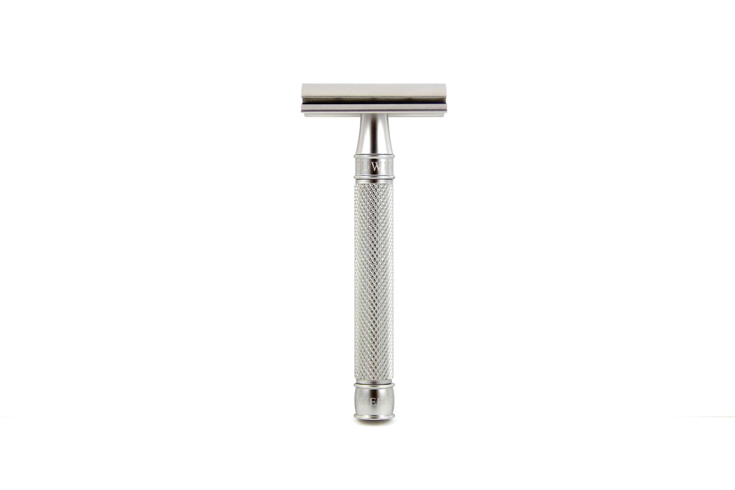 Edwin Jagger - DESSKNBL 3ONE6 Stainless Steel Knurled Handle Double Edge Safety Razor