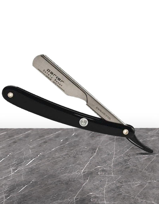 Parker - Professional Barber Razor Shavette SRB, Black Resin