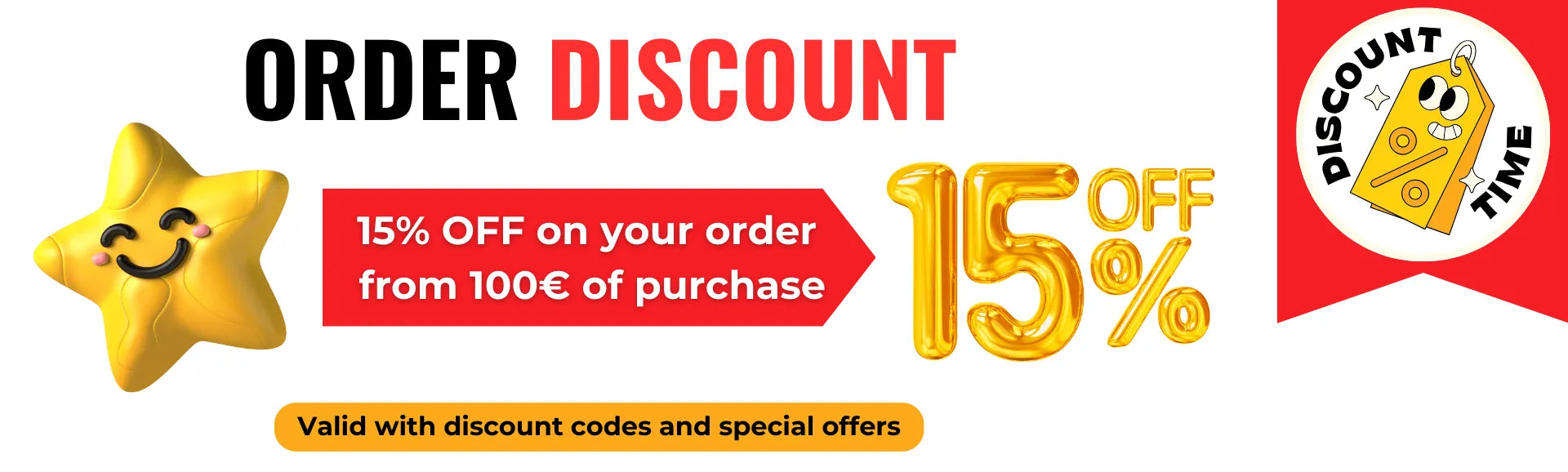 BAI-DAY - Discount Cart - 15% Off on Order