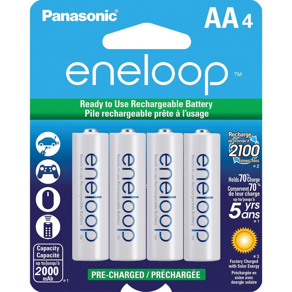 Panasonic Eneloop AA NiMH Batteries 4-Pack (2000mAh)