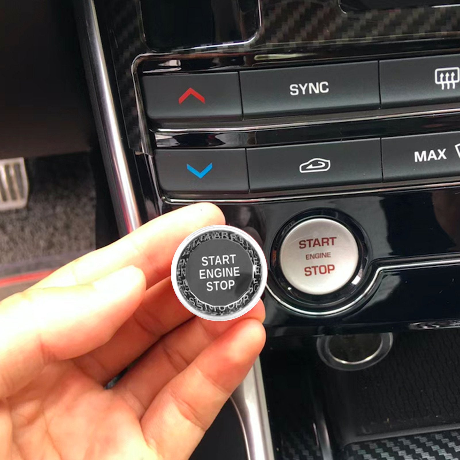 Motor Start Stop Druckknopf Knopf Schalter Dekor Abdeckung passend für Jaguar XF XE F-Pace Generic
