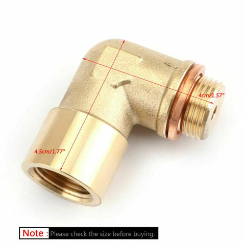 1PC M18X1.5 02 Bung Extension O2 Oxygen Sensor Angled Extender Spacer 90 Degree Generic