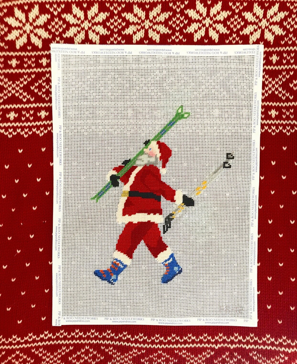 Santa Skier – Pip & Roo Needleworks