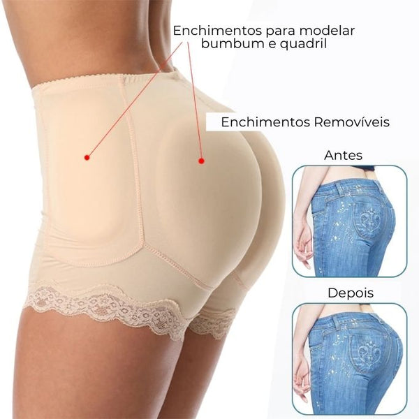 Calcinha Modeladora com Enchimento para bumbum e quadril