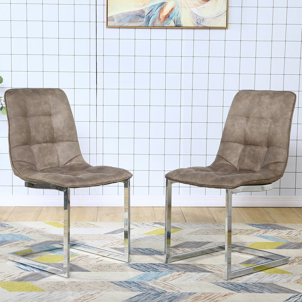 Dining Room Chairs of Set 2,Living Room Chairs with Soft Back,Sturdy metal legs for office room, bar, dining room, hotel,restaurant and dining hall