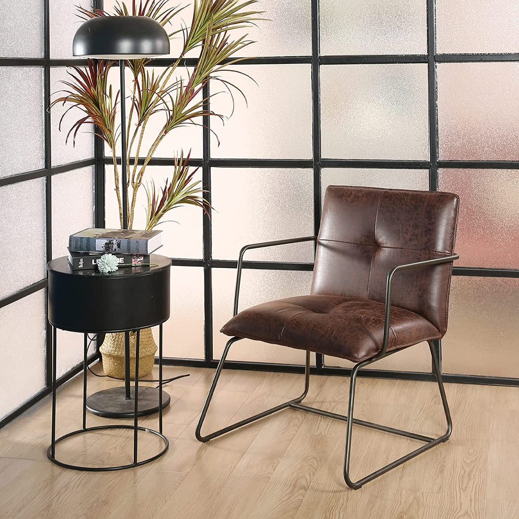 Coffee Room Brown Chairs Accent Chairs, Accent Lounge Chairs Upholstered Arm Chairs Vanity Chair Reading Chair Leisure Chair for Living Room/Reception Room/Reading Room