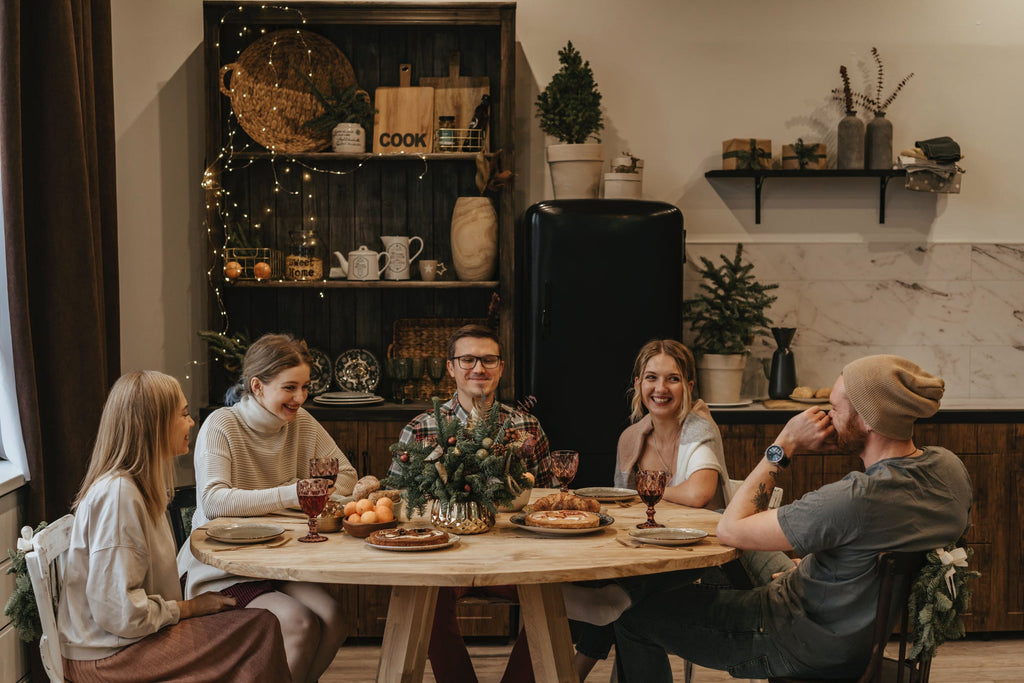 Modern Wooden Dining Table Set with Your Families to Celebrate Festivals