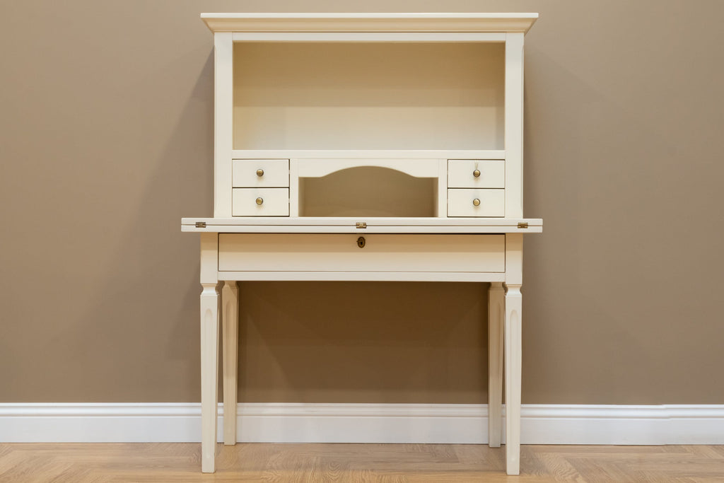 Modern Wooden Secretary Desks with One Big Drawer and 4 Small Drawers to Storage