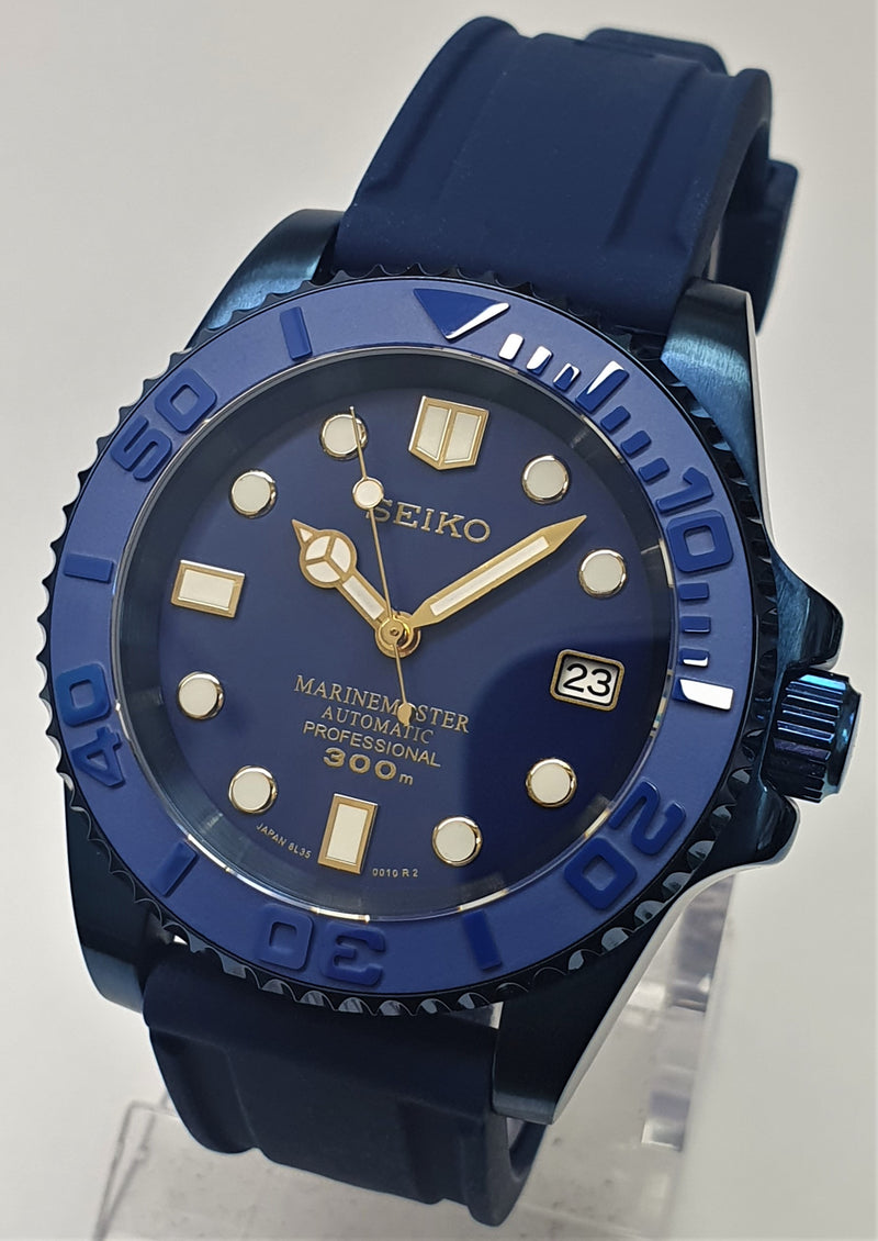 Bespoke Custom Build SUB Divers Watch Seiko NH36 Automatic 'BLUE M/MAS –  Watch Tomb Company Ltd