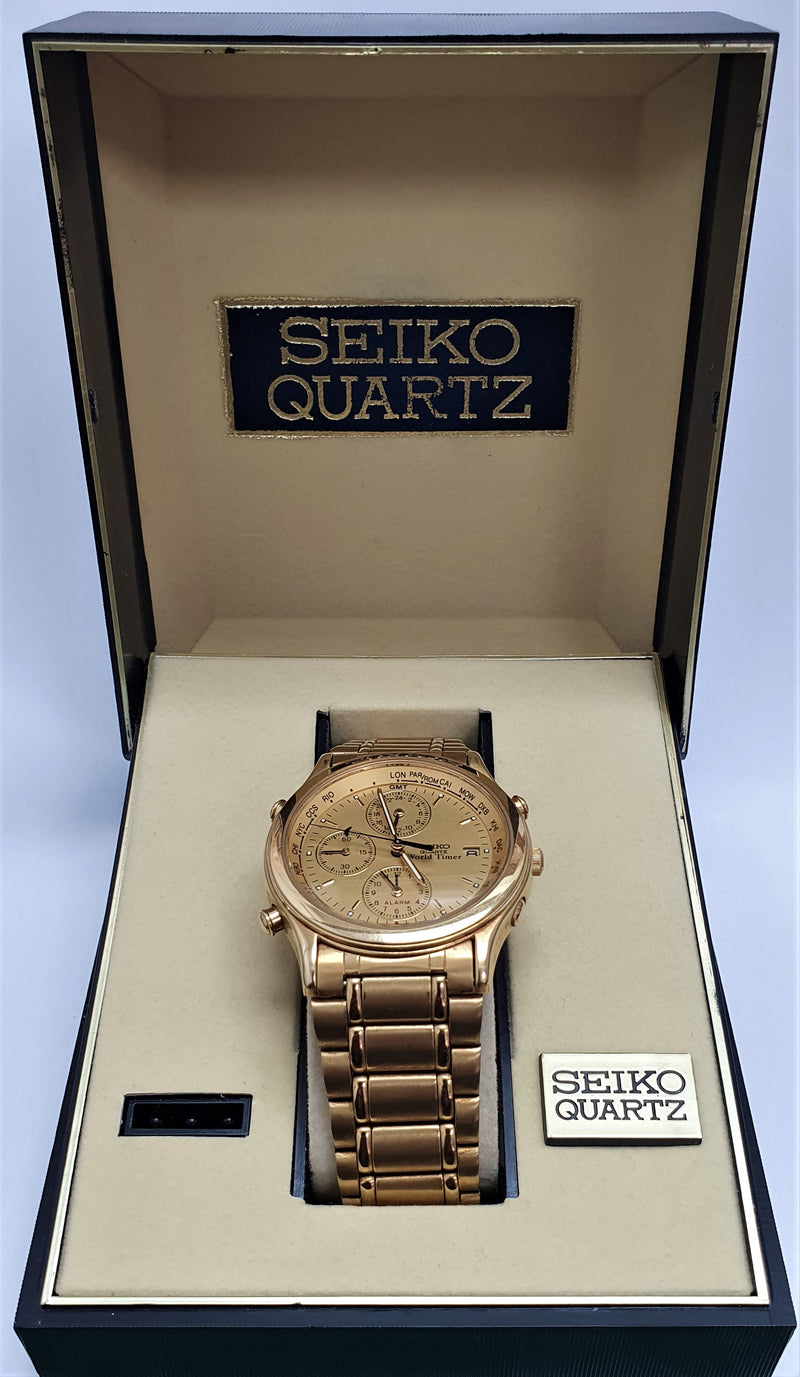 QUARTZ VINTAGE Seiko Quartz 7t32 CHRONOGRAPH WATCH + alarm – Watch Tomb  Company Ltd