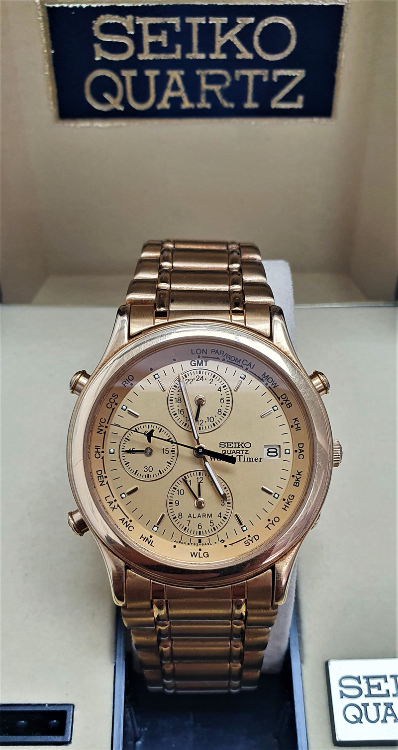 QUARTZ VINTAGE Seiko Quartz 7t32 CHRONOGRAPH WATCH + alarm – Watch Tomb  Company Ltd