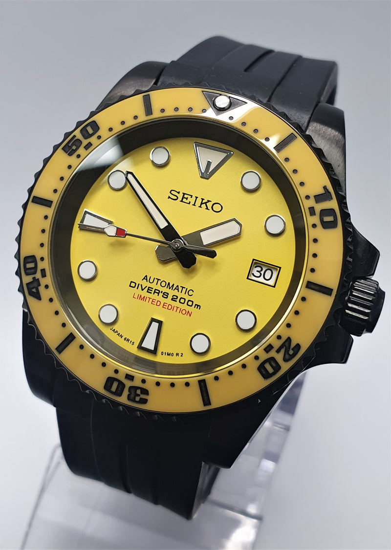 Bespoke Custom Build SUB Divers Watch Seiko NH36 Automatic 'BUMBLE BEE –  Watch Tomb Company Ltd