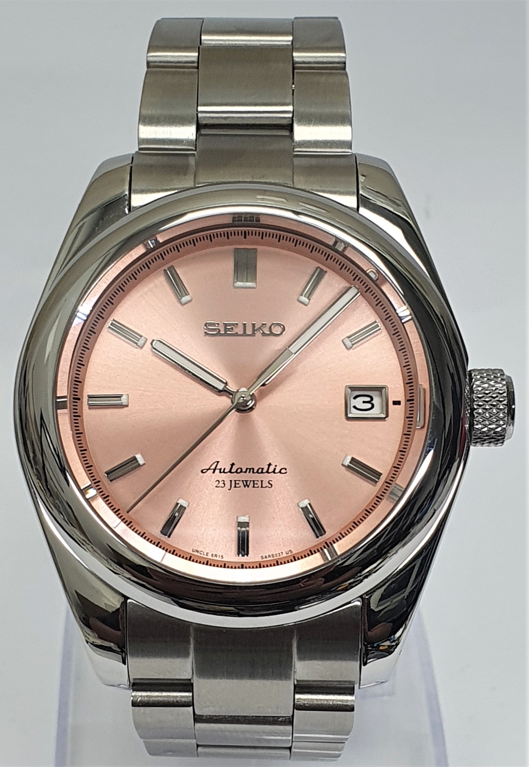 Bespoke Custom Build SARB037 AKA Salmon Dial Watch Seiko NH36 Automati –  Watch Tomb Company Ltd