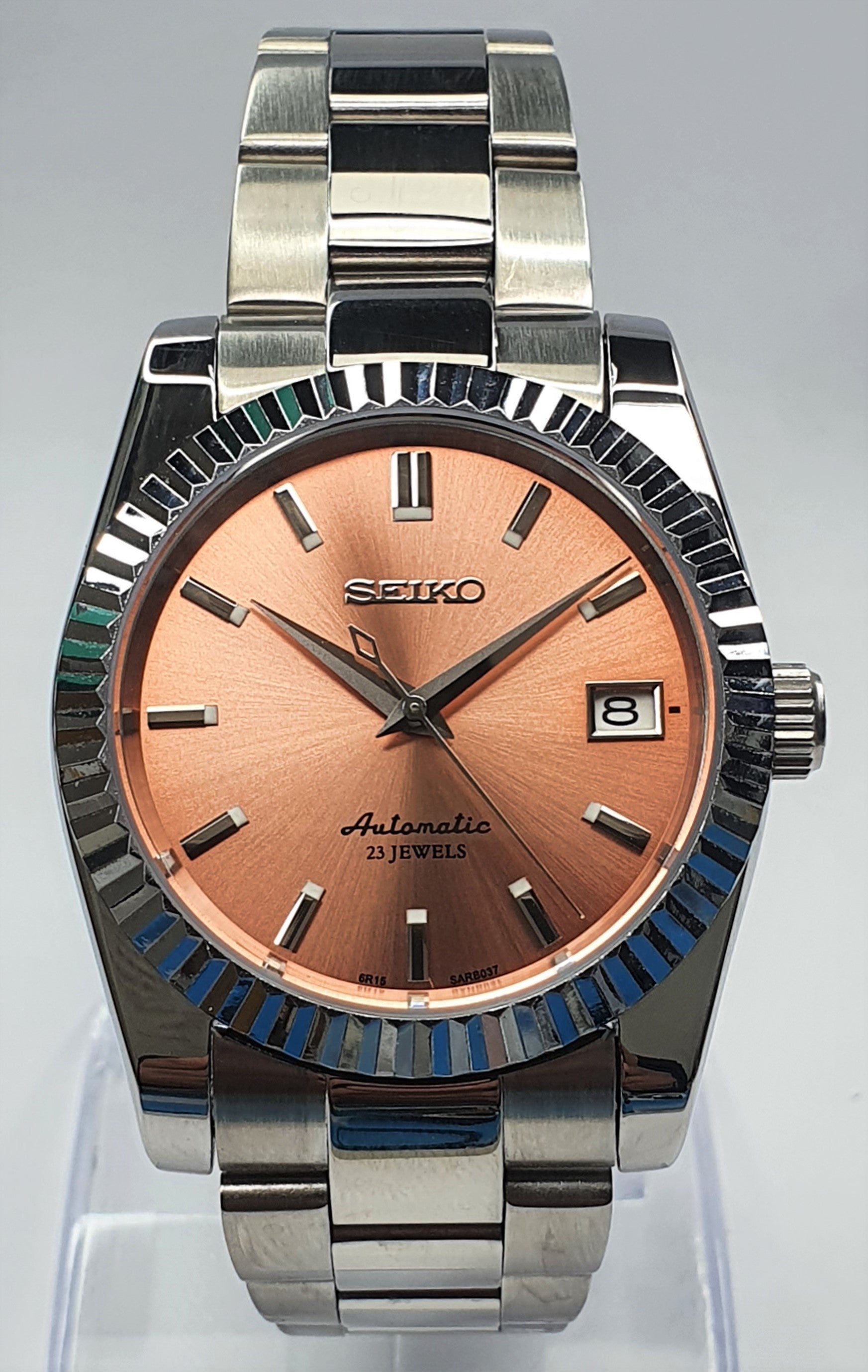 Bespoke Custom Build SARB037 AKA Salmon Dial Watch Seiko NH36 Automati –  Watch Tomb Company Ltd