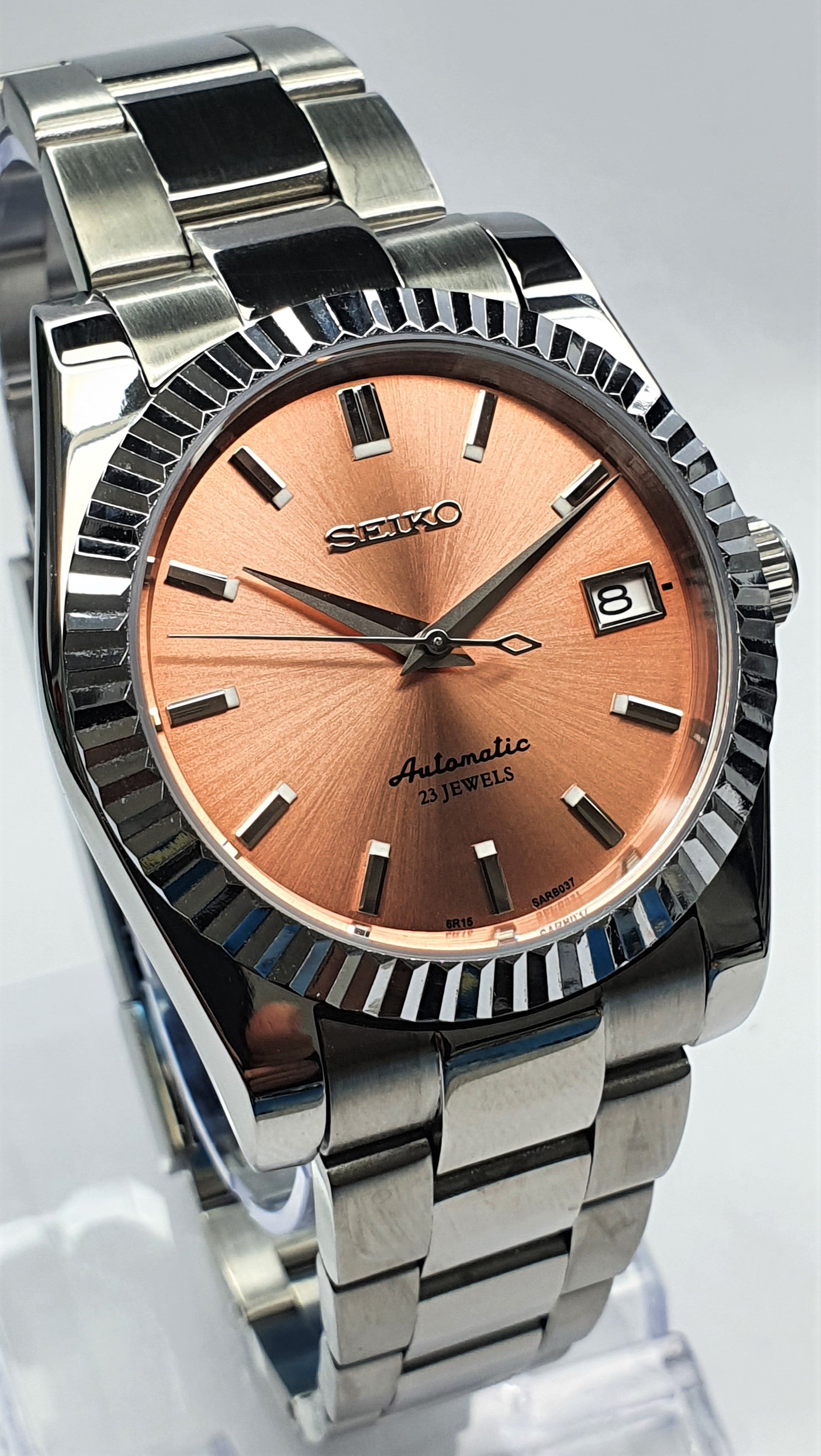 Bespoke Custom Build SARB037 AKA Salmon Dial Watch Seiko NH36 Automati –  Watch Tomb Company Ltd