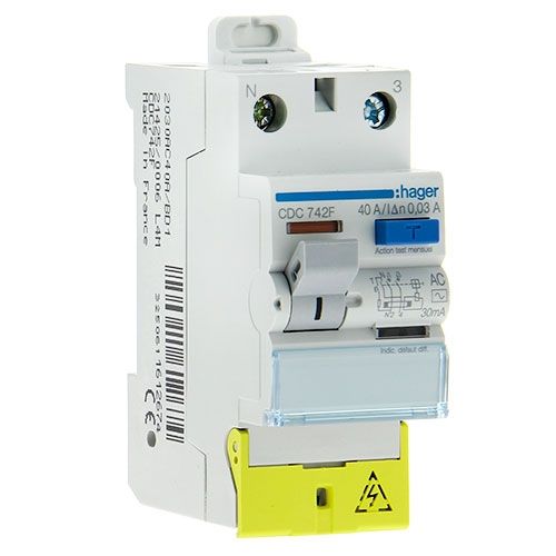 HAGER Disjoncteur 20A Ph+N courbe C 3kA 230V - MFN720 – ELECDISCOUNT