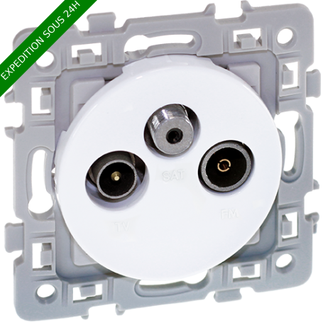 Interrupteur variateur LED EUROHM Square 500W blanc - 60219