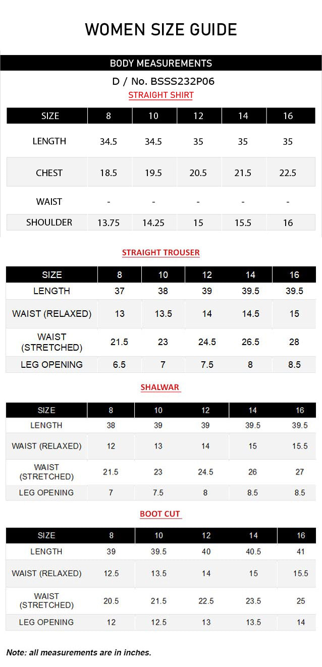 Zara Size Chart