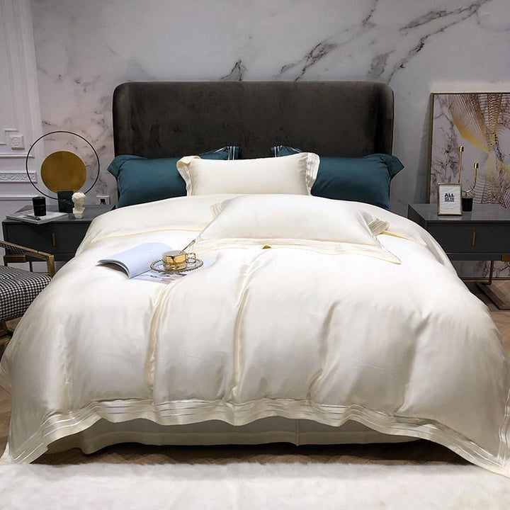 Simplicity solid color pure cotton four-piece bed linings - MiumiuDecor