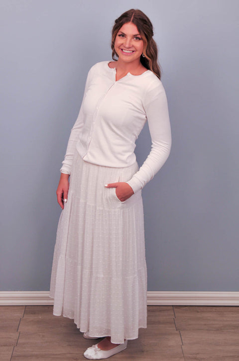 Full Length White Slip with Pocket