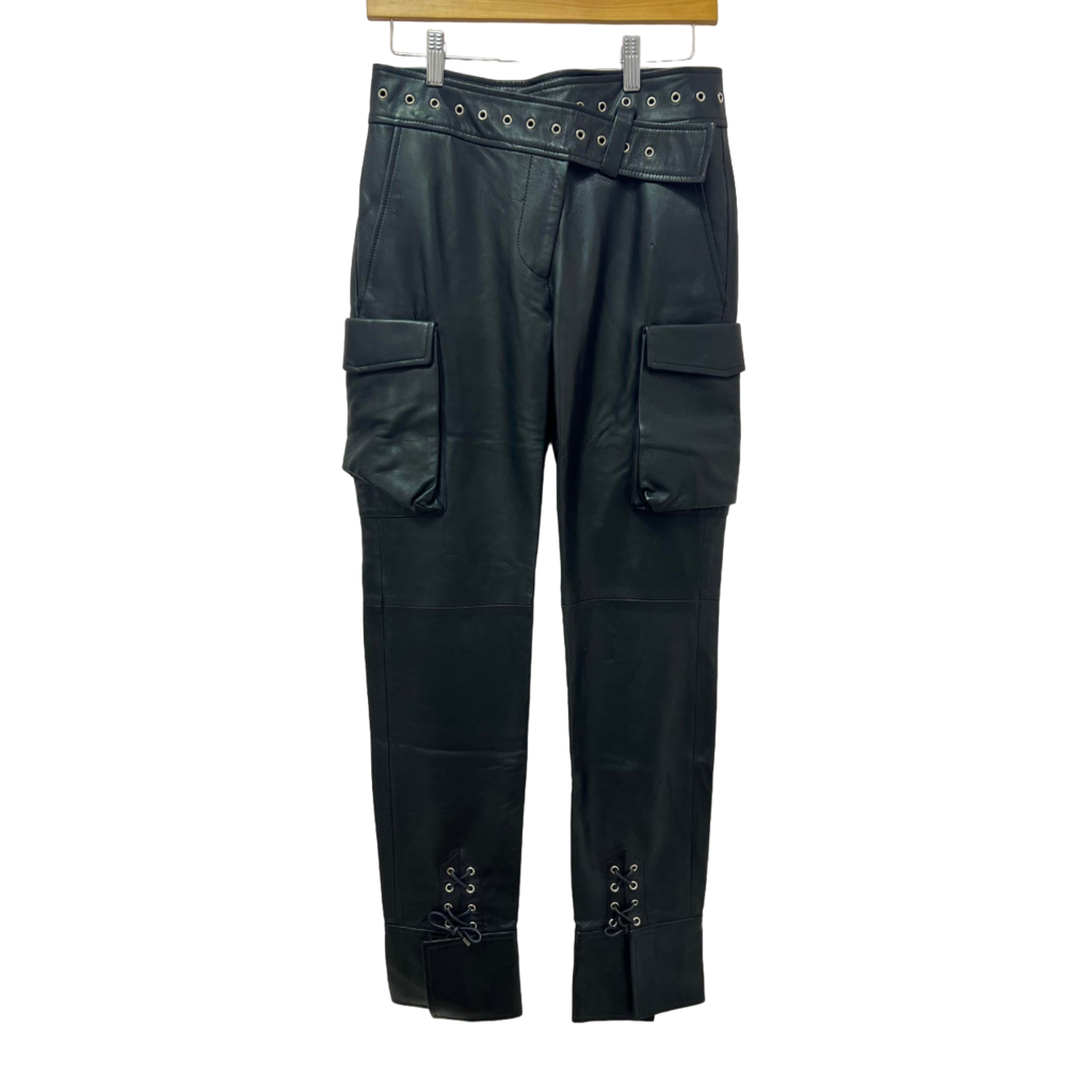 Spanx NWT Stretch Twill Ankle Cargo Pant in Washed Black - Size