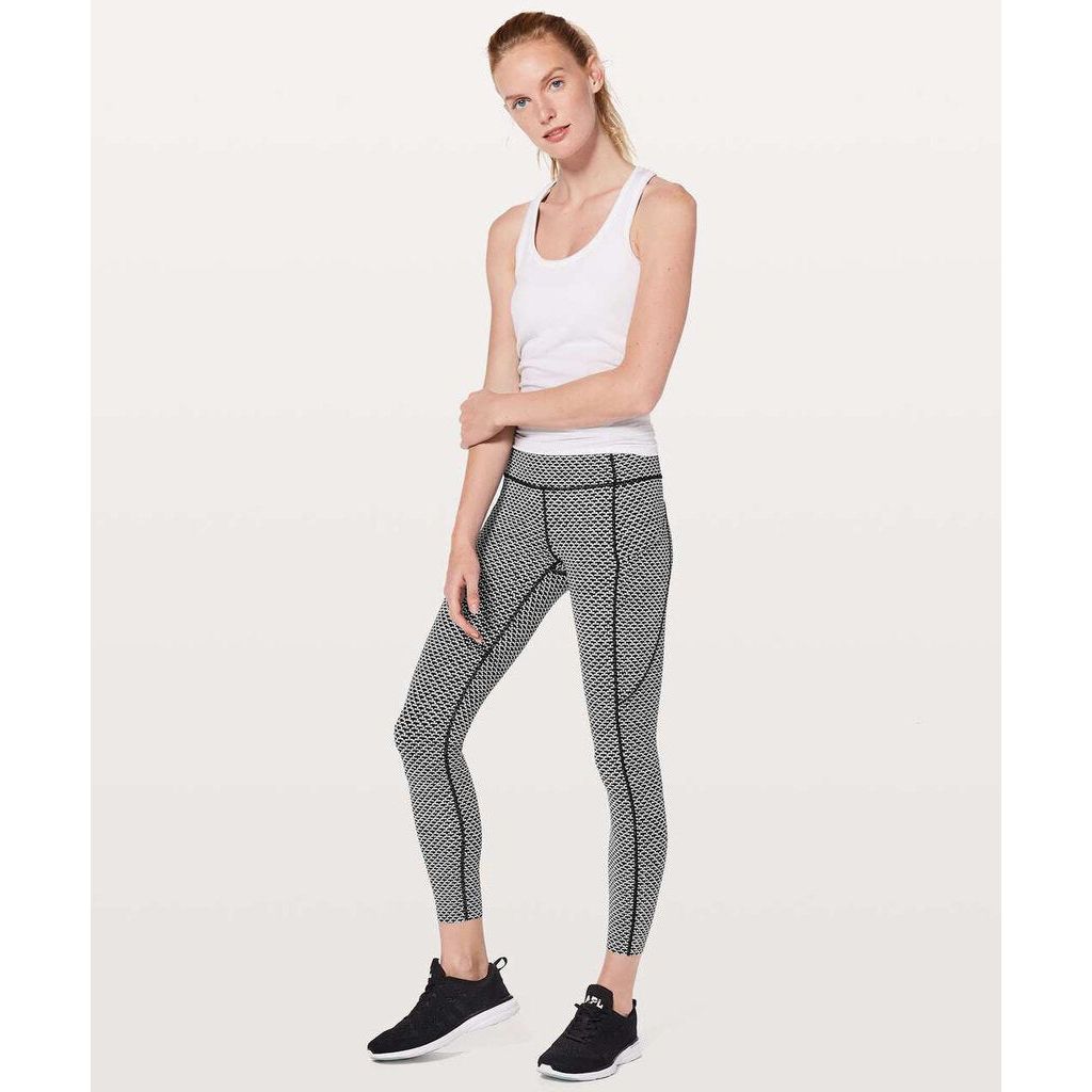 Lululemon Q5 Charcoal Gray Seamless Compression Leggings Mid Rise Size 12 -  $40 - From T