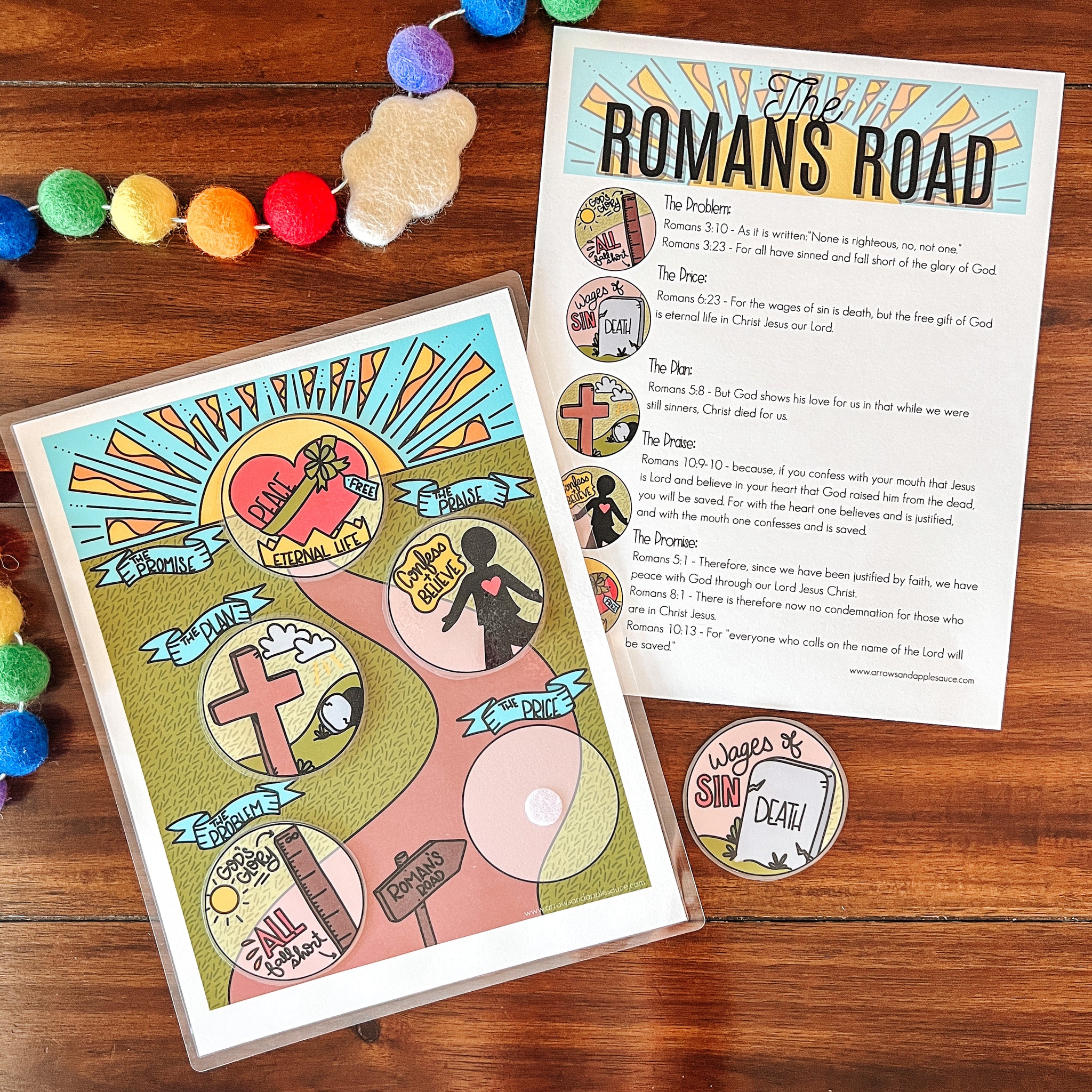 Romans Road Printable Bible Activities Arrows And Applesauce