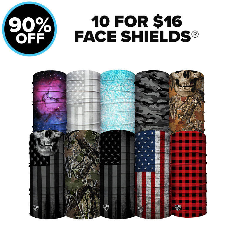 Image of 10 FOR $16 FACE SHIELDS