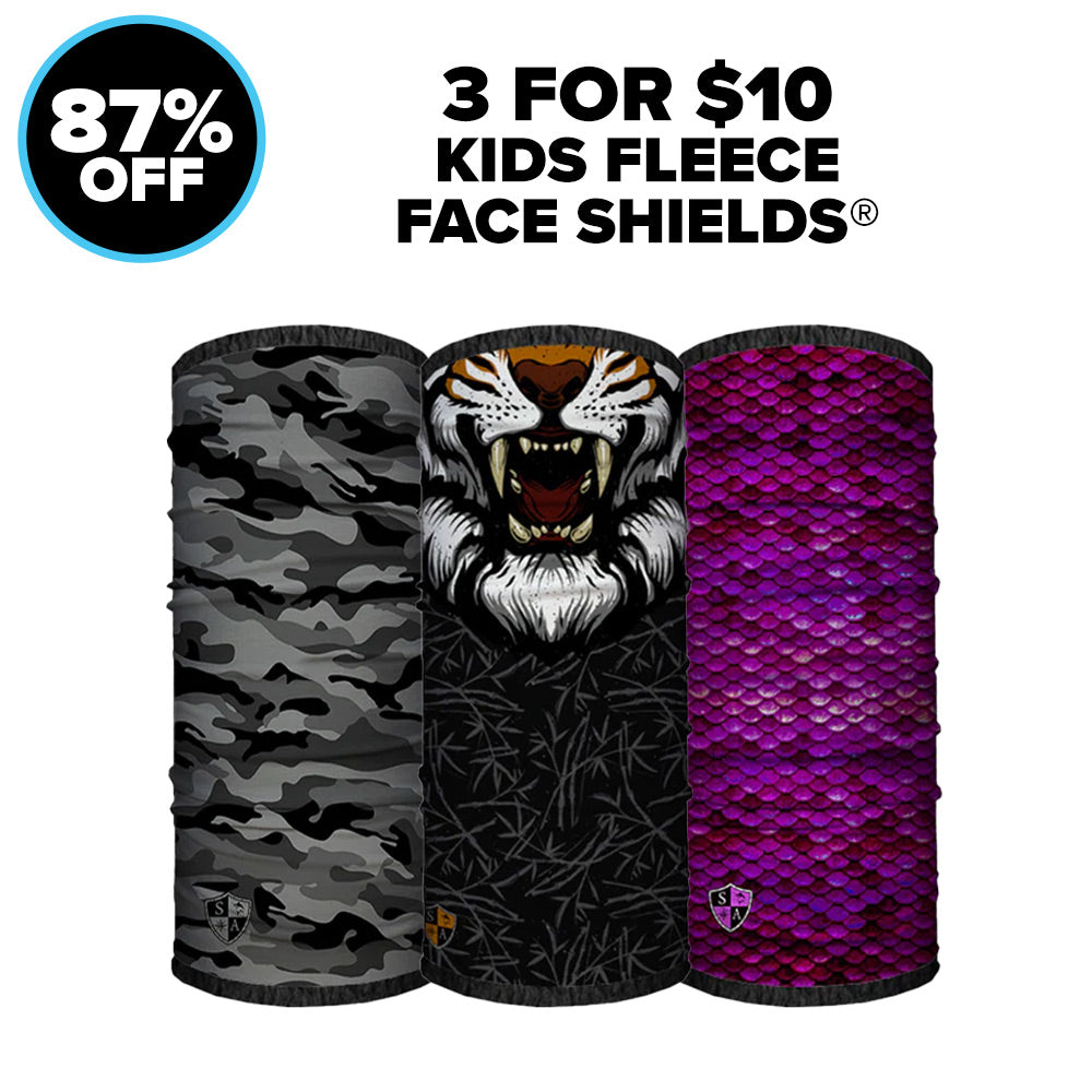 Image of 3 Kids' Fleece Face Shields®