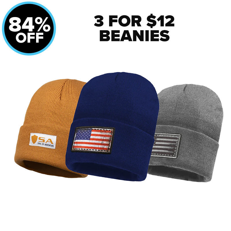 Image of 3 Beanies For $12