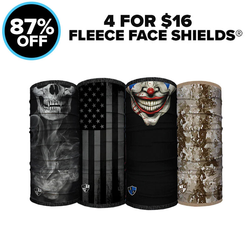 Image of 4 For $16 Fleece Face Shields
