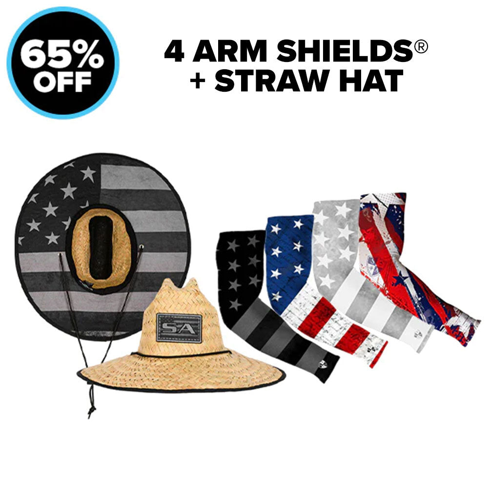 Image of 4 ARM SHIELDS® + STRAW HAT
