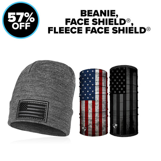 Beanie + Fleece Face Shield® + Face Shield®