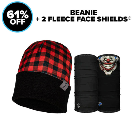 Beanie + 2 Fleece Face Shields®