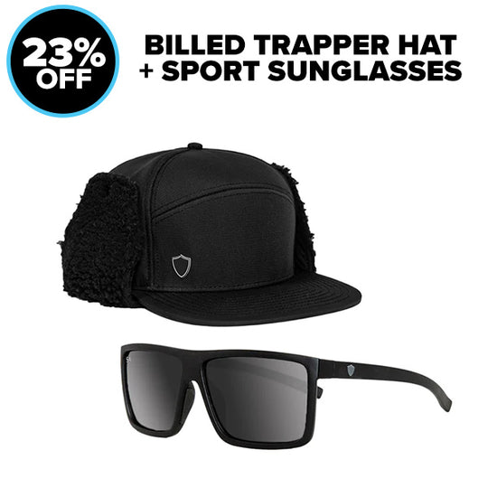 Billed Trapper Hat + Sunglasses | FREE Strap & Bag