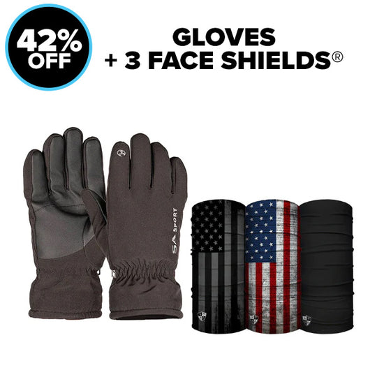 Gloves + 3 Face Shields®
