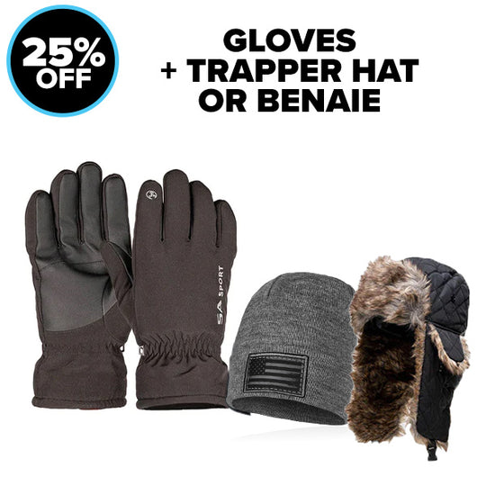 Gloves + Trapper Hat or Beanie