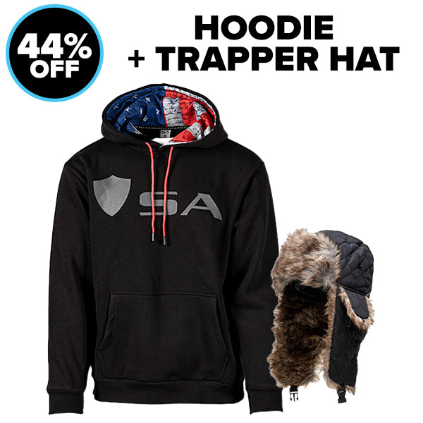 Image of HOODIE + TRAPPER HAT