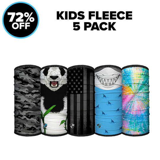 Kids Fleece Face Shields® 5 Pack