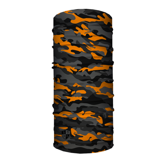 Kids Shields  | Orange & Grey Military Camo