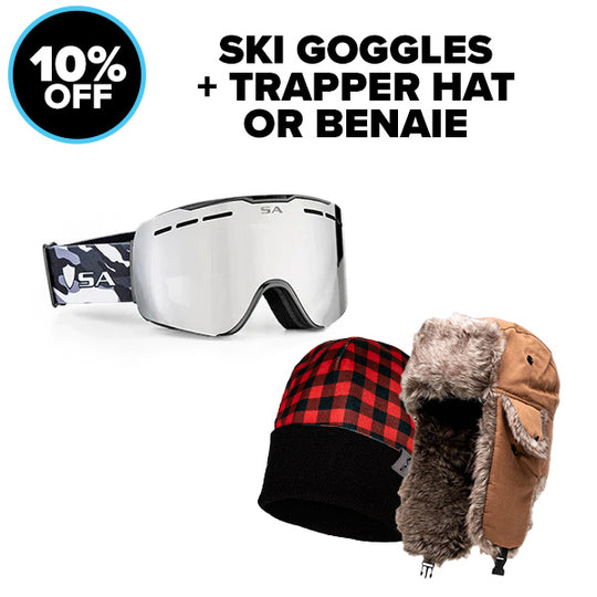 Ski Goggle + Trapper Hat or Beanie