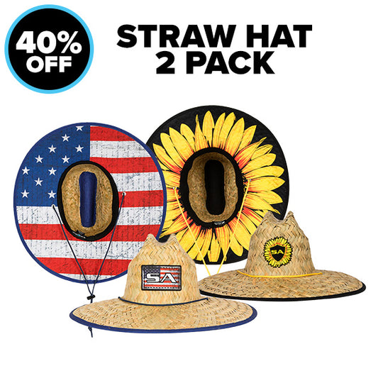 2 STRAW HATS FOR $50