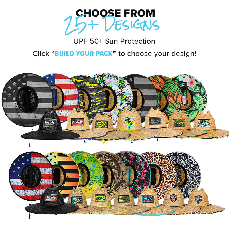 STRAW HAT PACK: 1 HAT & 3 FACE SHIELDS®