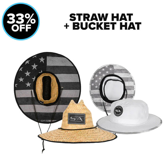 STRAW HAT + BUCKET HAT | FOR $45