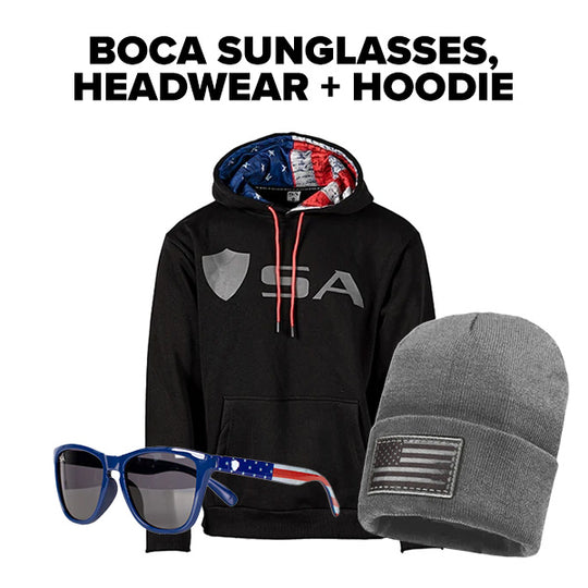 Boca Sunglasses + Hoodie + Headwear | FREE Strap & Bag