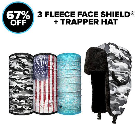 Trapper Hat + 3 Fleece Face Shields®